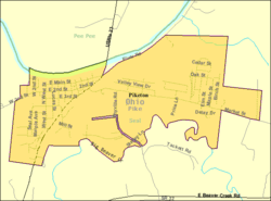 Detailed map of Piketon