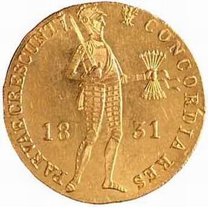 Dukat powstańczy z kropką (1831) - awers