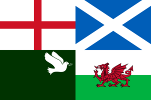 Eddie Izzard's flag for the Home Nations