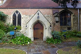 Entrance to St Mary's Church, Barnes