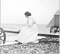 Florence Hardy at the seaside 1915