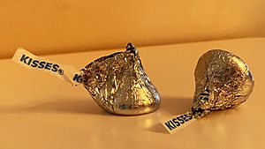 Hershey's-Kiss-Wrapped-in-Foil-with-Plume-Sticking-Out