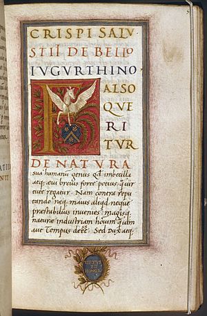 Houghton MS Richardson 17 - Sallust manuscript, ca. 1490, f51