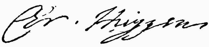 Huygens black & white signature
