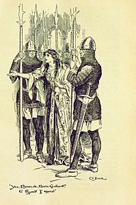 Illustration by C E Brock for Ivanhoe - opposite page352