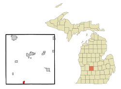 Location of Lake Odessa, Michigan
