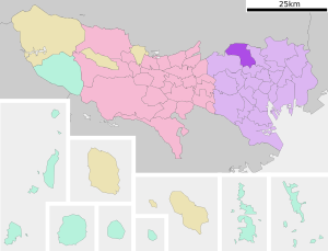 Location of Itabashi in Tokyo Metropolis