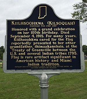 Kilsoquah Historic Sign Roanoke Indiana Glenwood Cemetery 01