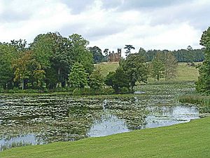 Lake at Stowe Landscape Garden with Temple in distance - geograph.org.uk - 77696