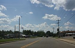Looking west in downtown Laona