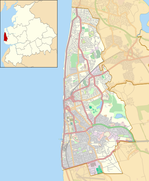 Image: Location map United Kingdom Blackpool