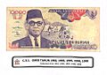 MUS C.3.1. Uang Indonesia Rp10.000, 1992-1999 bergambar Sri Sultan Hamengkubuwono IX; 1