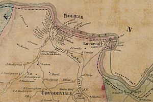 Map of Bolivar and Lockport, Pennsylvania, from 1857 Westmoreland County Map by William J Barker