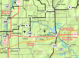 Map of Morris Co, Ks, USA.png