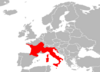 Mapa Hierophis viridiflavus.png