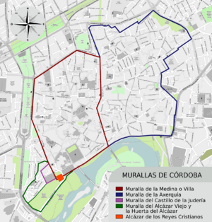 Mapa de las Murallas de Córdoba
