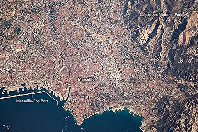 Marseille from ISS 2017