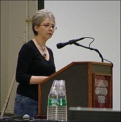 Russell at the annual conference of the American Library Association, January 2008