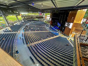 Merriweather Pavillion After Renovation from Sky Lawn