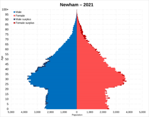 Newham population pyramid