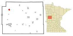 Location of Pelican Rapidswithin Otter Tail County, Minnesota