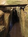 Passage leading towards chamber of Newgrange passage tomb in Ireland