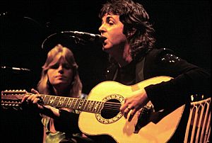 Paul McCartney with Linda McCartney - Wings - 1976