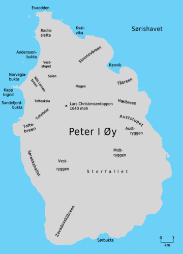 Peter I Øy kart