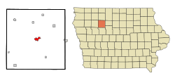 Location of Pocahontas, Iowa
