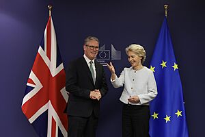 Prime Minister Keir Starmer meets Ursula von der Leyen, President of the European Commission for a bilateral at the European Commission in Brussels, Belgium on 2 October 2024 - 1