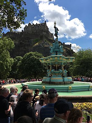 Re-starting the Ross Fountain in West Princes Street Gardens