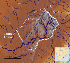 Rivers of Lesoto OSM