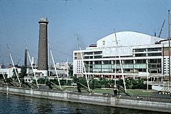 Royal Festival Hall and Shot Tower c1959