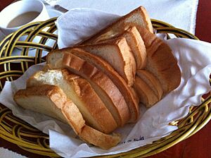 SK Korea tour Breakfast white breads with plate July 2013