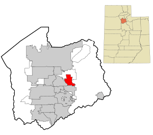 Location within Salt Lake County and the State of Utah.