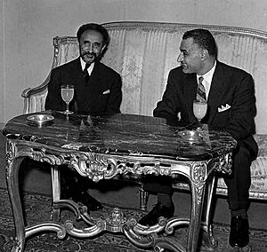 Selassie and Nasser, 1963