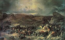 Sen-Gotard by Suvorov troops in 1799