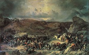 Sen-Gotard by Suvorov troops in 1799