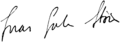 Signature of Jonas Gahr Støre