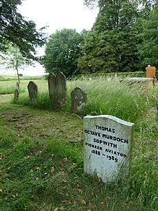 Sopwith's grave at Little Somborne
