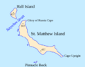 St. Matthew Island and Hall Island map (eng)