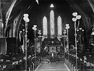 StateLibQld 1 112836 Interior view of the Holy Trinity Church of England, Mackay, Queensland, 1910
