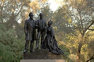 Statue of Stanford Family