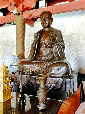 Statue of Xuanzang in the Giant Wild Goose Pagoda, Xi'an