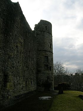 Strathaven Castle, view of tower, South Lanarkshire
