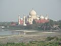 Taj and jamuna river from Agra Fort