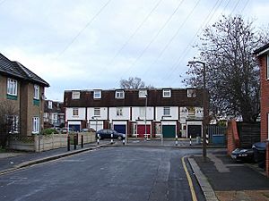Terraced housing at Queens Park Road - geograph.org.uk - 1623300.jpg
