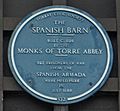 The Spanish Barn plaque, Torquay