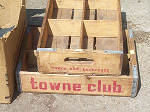 Towne Club soda crates