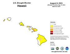 U.S. Drought Monitor for Hawaii 2023-08-08